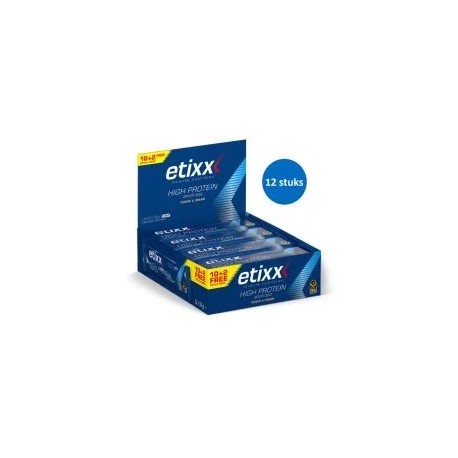 ETIXX HIGH PROTEIN BAR COOKIE & CREAM 12 X 55GR