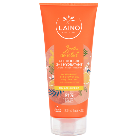 LAINO GEL DOUCHE 3 EN 1 AGRUMES 200 ML